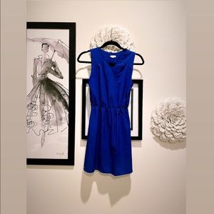 Blue sleeveless dress